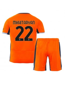 Inter Milan Henrikh Mkhitaryan #22 Replika Tredje Kläder Barn 2023-24 Kortärmad (+ byxor)